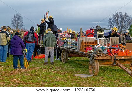 PENRYN PENNSYLVANIA - MARCH 19 2016: Annual Amish 