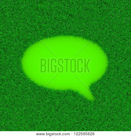 Grass Speech Bubble Symbol Shape