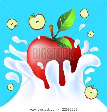 One Apple In Yoghurt