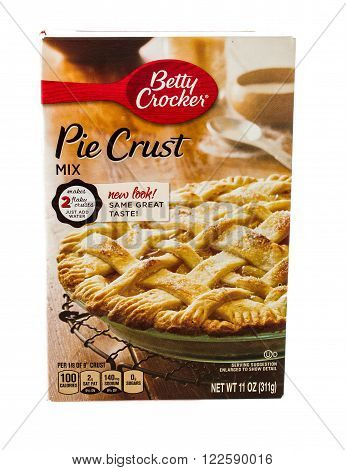 Winneconne WI - 5 February 2015: Box of Betty Crocker Pie Crust Mix.