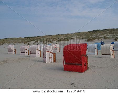 the beach of juist in the North sea