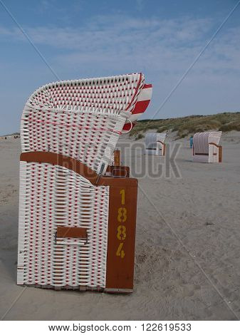 the beach of juist in the North sea