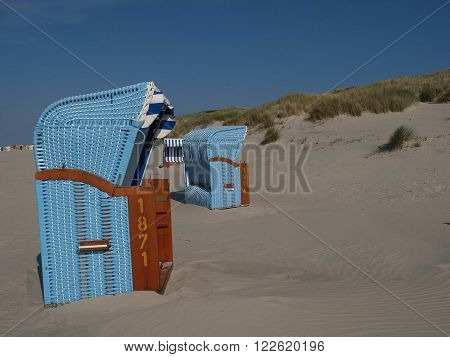 the beach of juist at the Germany North sea