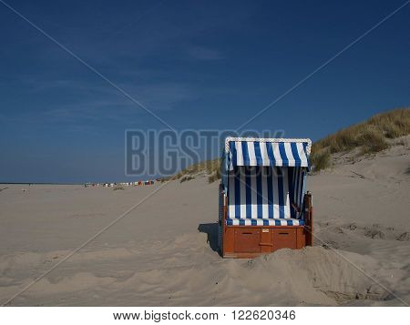 the beach of juist at the Germany North sea