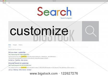 Customize Modify Create Adjust Concept