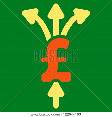 Divide Pound Payments vector icon. Divide Pound Payments icon symbol. Divide Pound Payments icon image. Divide Pound Payments icon picture. Divide Pound Payments pictogram.