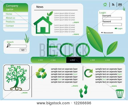 Økologi Web Design vektor Eps8