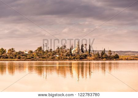 Hala Sultan Tekke. Larnaca, Cyprus. Color tone tuned photo