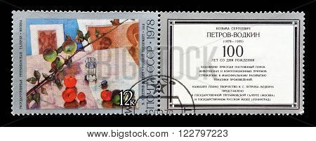 SOVIET UNION - CIRCA 1978 : Cancelled postage stamp printed by Soviet Union, that shows painting by Petrov Vodkin.