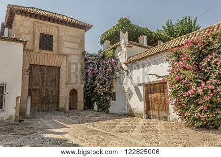 Facade of the House of the Jew in the Jewish quarter in Cordoba - Spain