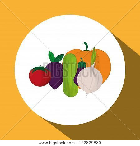 Organic shop concept with icon design, vector illustration 10 eps graphic