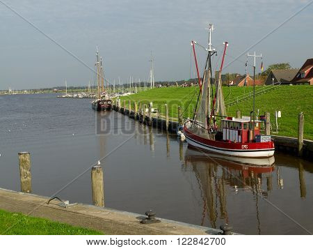 the small village of greetsiel at the german coast