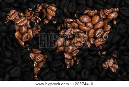 The illustration on the theme of coffee.