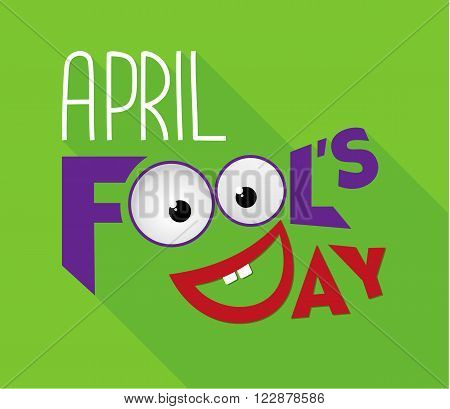 April Fool's Day Typography Design Vector Illustration