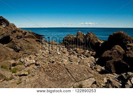 Rocky Coastline Of The Bay Of Fundy, Grand Manan New Brunswick