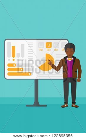 Man presenting report.