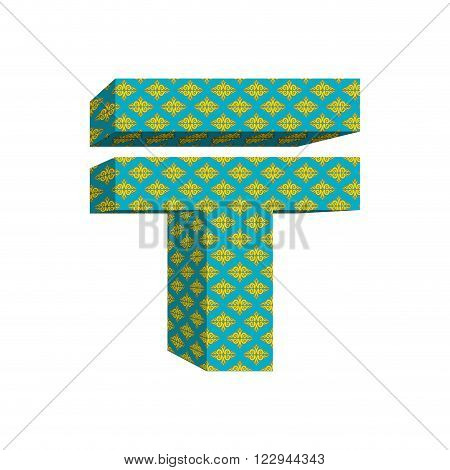 Tenge Sign Kazakh Money. National Currency In Kazakhstan. Beefy Big Surround Kazakh Cash. Tenge Sign
