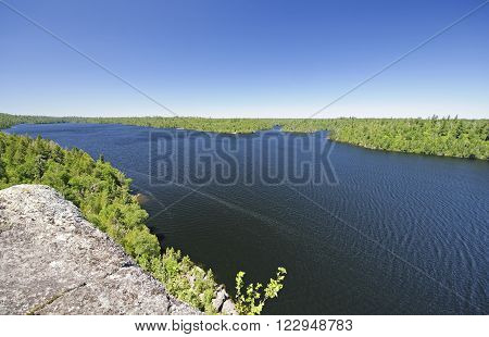 High Cliff View of a Winchell Lake in the Boundary Waters of Minnesota