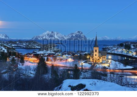 Vagan Church Lofotkatedralen, in Nordland County, Norway