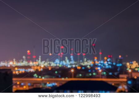 De-focus of oil refinery power station at Lamchabang, Thailand.