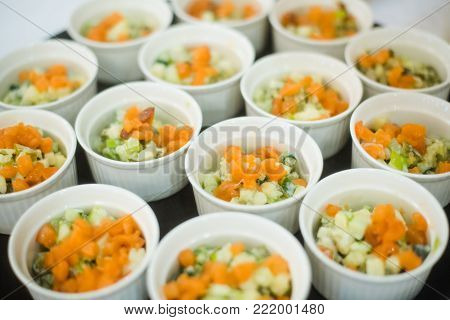 Coffee Break Prepare For Serve Guests Attending Seminar During Break Time In Meeting Room