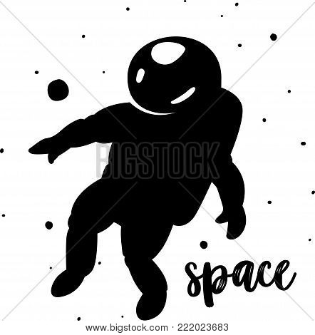Astronaut at spacewalk Beauty of deep space