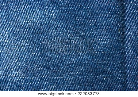 Blue faded jeans texture, macro, close up