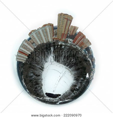 360-degree Panoramic Aerial View Of Chertanovo District, Moscow