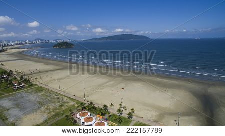 Beautiful beach in South America with sand, Brazil