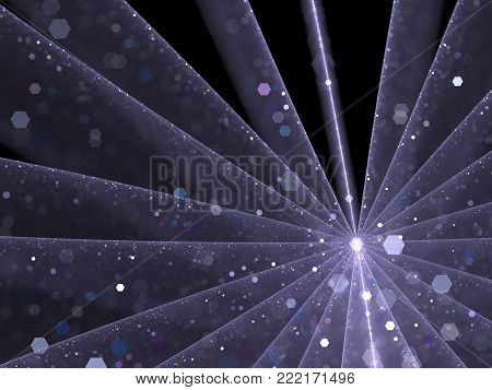 Transparent Violet Flower    - Fractal Art With Bokeh