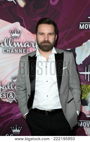 LOS ANGELES - JAN 13:  Geoff Gustafson at the Hallmark Channel and Hallmark Movies and Mysteries Winter 2018 TCA Event at the Tournament House on January 13, 2018 in Pasadena, CA