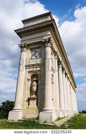 Colonnade Reistna, romantic classicist gloriette near Valtice, Moravia, Czech Republic