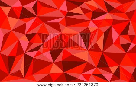 Red Ruby Low Poly Art Vector Graphic Background Design