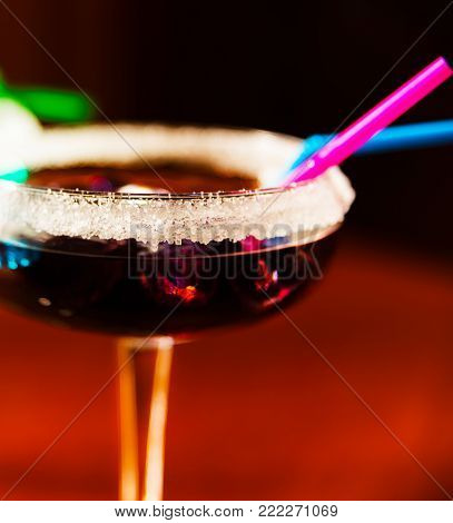 Tasty And Colorful Drinks Based On Various Alcohols, Syrups And Liqueurs, Unique Effect Of The Barte