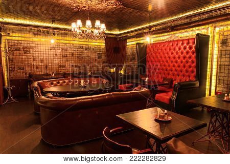 The Interior Of A Vintage Luxury Bar Faraday