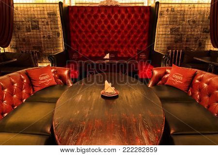 The Interior Of A Vintage Luxury Bar Faraday