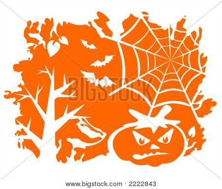 Oranje Halloween achtergrond