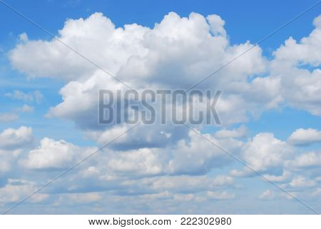 Clouds, against the background of the blue sky, summer, day