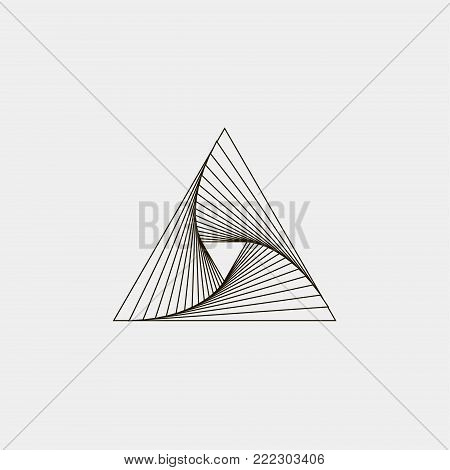 Vector Illustration Of A Triangle Logo, Emblem, Symbol