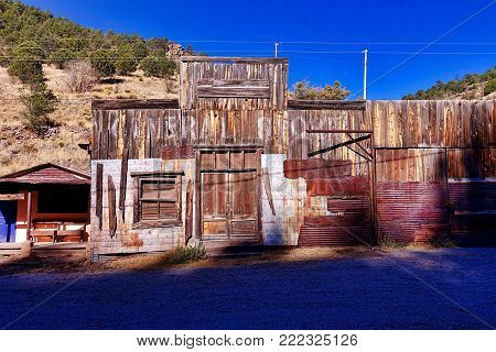 Mogollon, USA, 2017.11.25.: An old building in Mogollon ghost town in the USA.