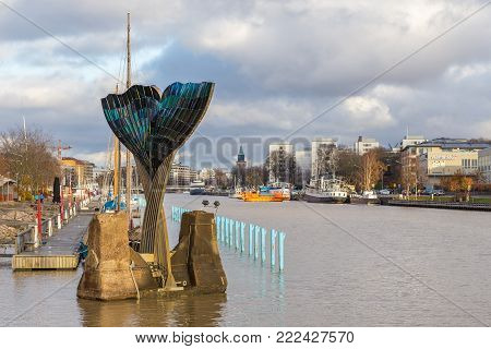 View Of The City Hall And The Aura River.