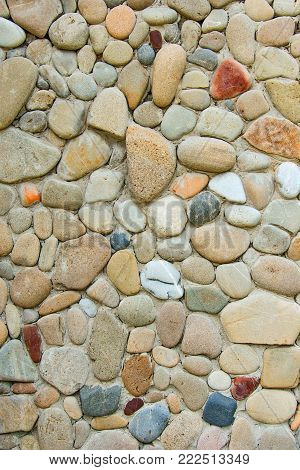 Decorative Modern Stone Wall Of Chipped Stone For Background