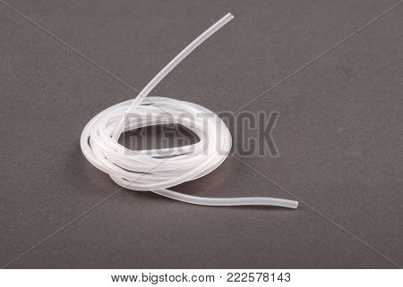 Silicone cambric for fishing float (Heat Shrink) on black background