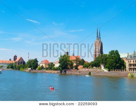 øen Tumski, Wroclaw, Polen