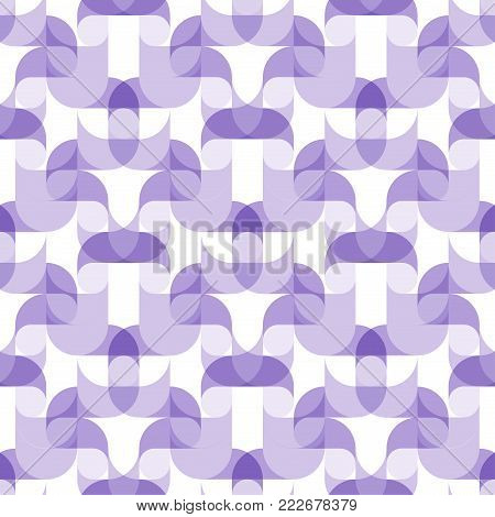 Vector seamless pattern of regular radial waves swirl geometric shapes chain with droplets inside for design backgrounds, printing, textile, packaging and websites.