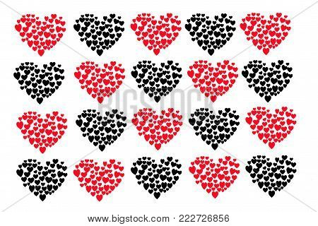 The heart icon Valentine. Isolated heart on white background, illustration, concept of Valentine`s day