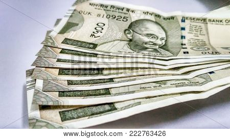 500 Rupees Note Collection Indian Currency for Financial Work & Bussiness.