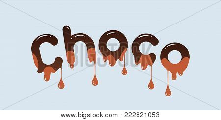 Choco - chocolate banner. Design vector illustration.