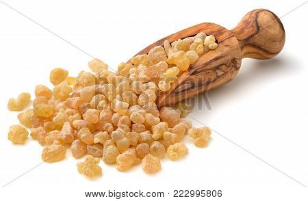 Pure Organic Frankincense Resin isolated on the white background