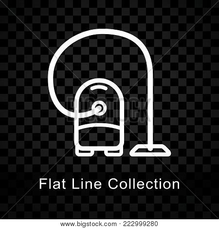 Illustration of vacuum icon on checkered background